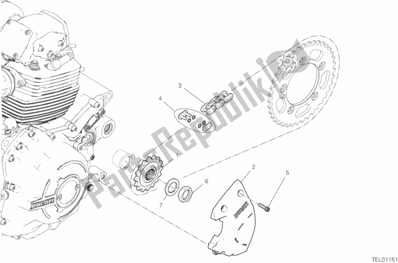 Wszystkie części do Z? Batka Przednia - ? A? Cuch Ducati Scrambler 1100 Sport USA 2018